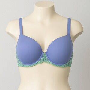 Wacoal Womens‎ Embrace Lace Bra Size 36DD Purple Underwire Coquette Romantic